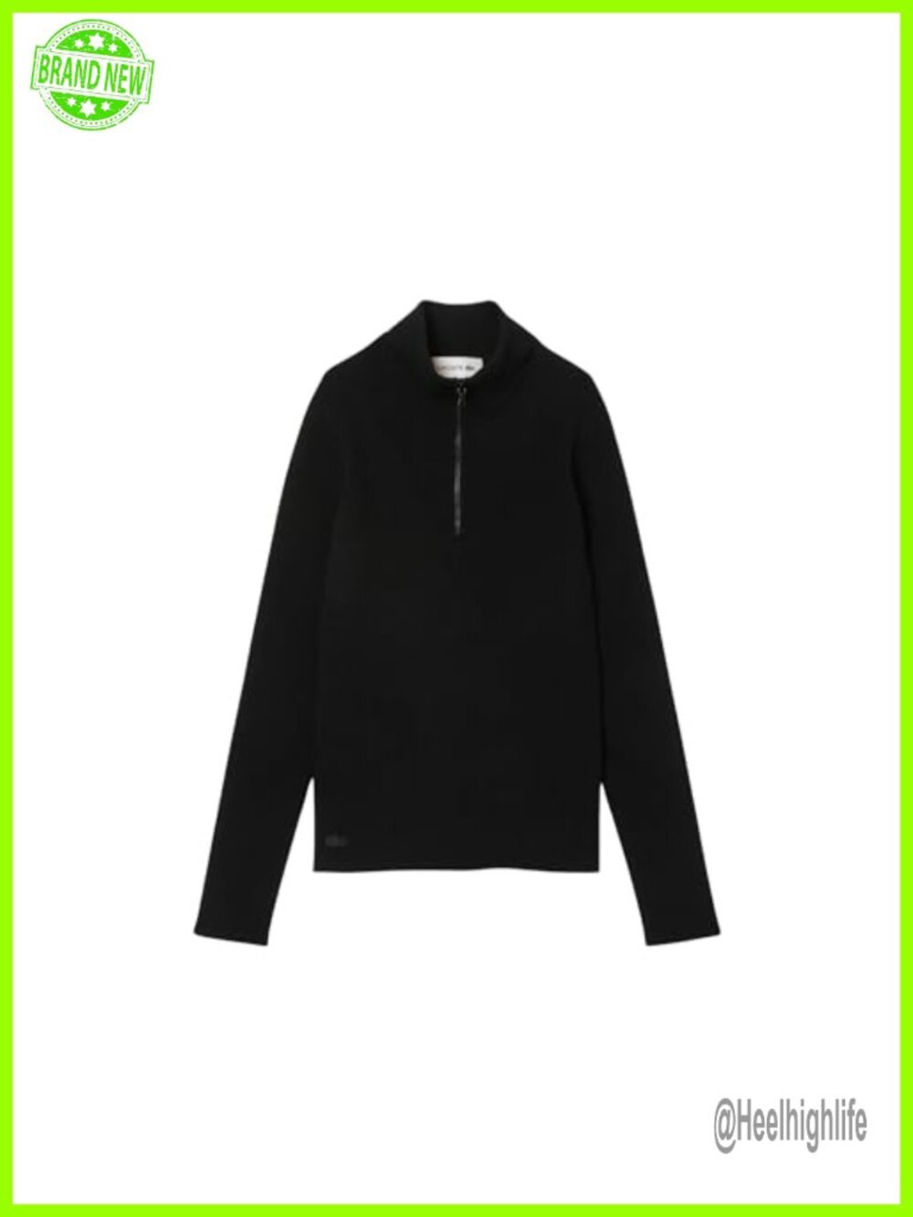 Knitted Quarter Zip High Neck Sweater Pullover 3D Seamless Slim Fit